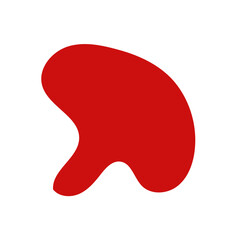 Red abstract shape vector