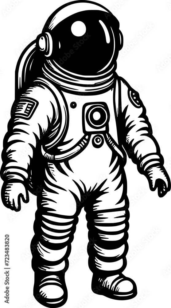 Poster spaceman cartoon