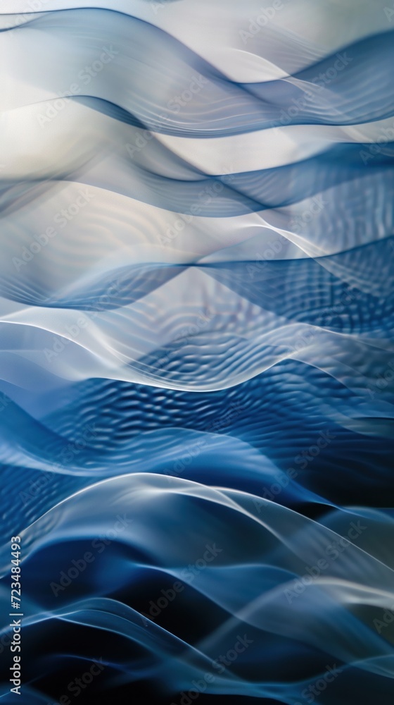 Poster abstract ripple vibrations on water in colourful, creating a visually dynamic effect