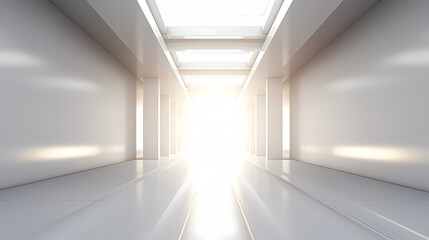 Obraz premium Empty room with neon space for design