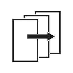 Copy outline icon. Vector illustration. EPS 10.