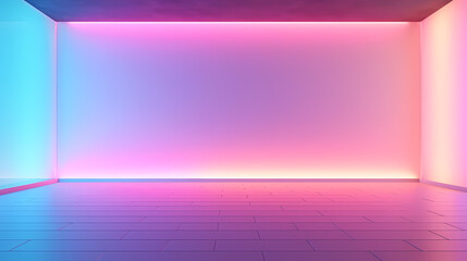 Obraz premium 3D space, light shining from above, empty room