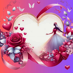 background with hearts