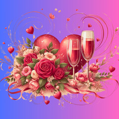 background with champagne