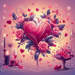 background with hearts