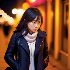 portrait of a woman in the city