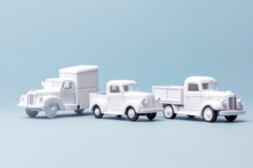 white isolated trucks. Generative AI