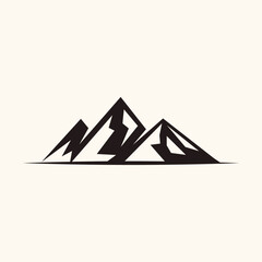 Minimalist Mountain adventure Logo