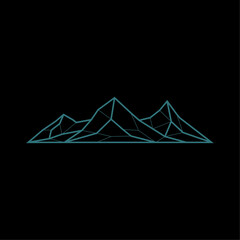Geometric Luxury Mountain Logo