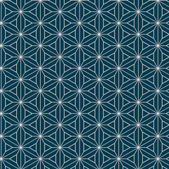 Beautiful blue hemp leaf pattern