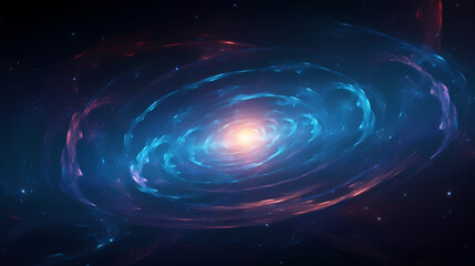 Galaxy nebula background in space, 3D illustration of nebulae in the universe