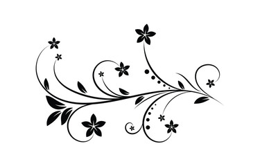 Floral element design vector illustration.