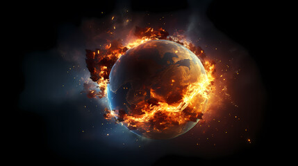 Fototapeta premium Cosmic background, abstract planet and space background