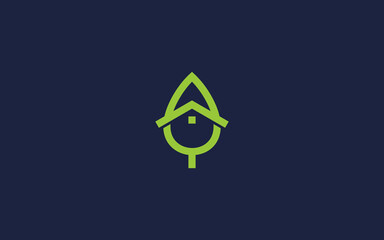 house with leaves logo icon design vector design template inspiration
