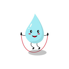 Cute Water Drop Character illustration