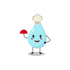 Cute Water Drop Character illustration