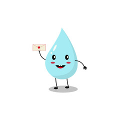 Cute Water Drop Character illustration