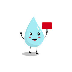 Cute Water Drop Character illustration