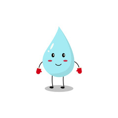 Cute Water Drop Character illustration