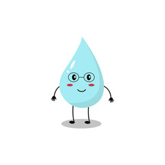 Cute Water Drop Character illustration