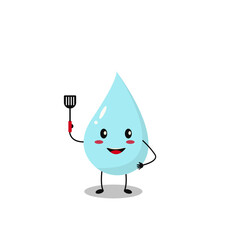 Cute Water Drop Character illustration