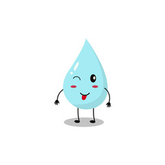 Cute Water Drop Character illustration