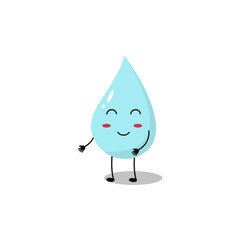 Cute Water Drop Character illustration
