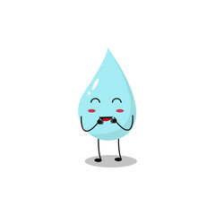 Cute Water Drop Character illustration