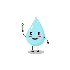Cute Water Drop Character illustration