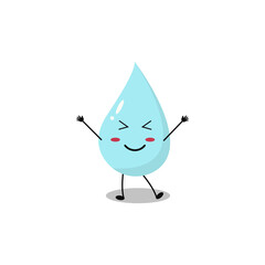 Cute Water Drop Character illustration