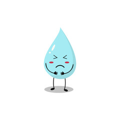 Cute Water Drop Character illustration