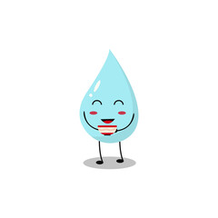 Cute Water Drop Character illustration