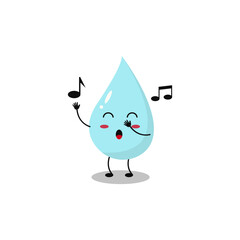 Cute Water Drop Character illustration