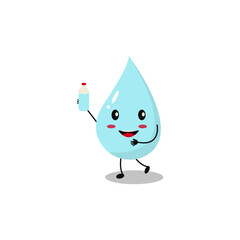 Cute Water Drop Character illustration
