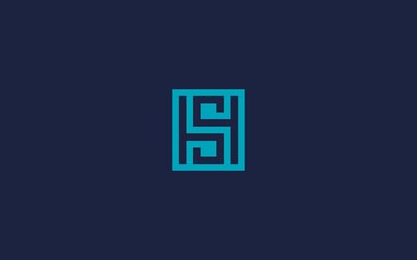 letter hs or sh logo icon design vector design template inspiration