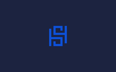 letter hs or sh logo icon design vector design template inspiration - obrazy, fototapety, plakaty