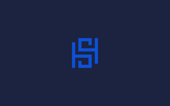 letter hs or sh logo icon design vector design template inspiration