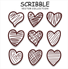 A set of hearts for Valentine's day. Holiday of all lovers. Valentine's Day . February 14. icons. Flat design. Heart and love