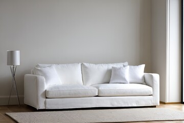 white sofa in the living room