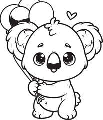 cute coloring page koala