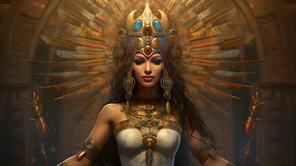 Goddess of the Nile: A Mesmerizing Depiction of Ancient Egyptian Sacred Femininity