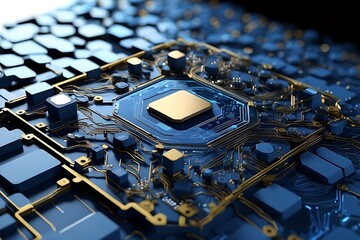 Semiconductor and circuit board - obrazy, fototapety, plakaty