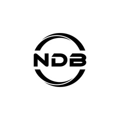 NDB letter logo design with white background in illustrator, cube logo, vector logo, modern alphabet font overlap style. calligraphy designs for logo, Poster, Invitation, etc.