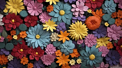 Badezimmer Foto Rückwand Seamless flower background, colorful flower background © jiejie