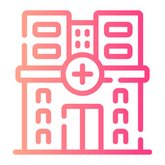 Obraz premium hospital Gradient icon