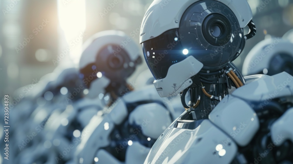 Poster robots and humans experience online banking networks. brain data gets cyber-secured fintech and ai-p