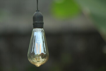 close up of hanging lamp