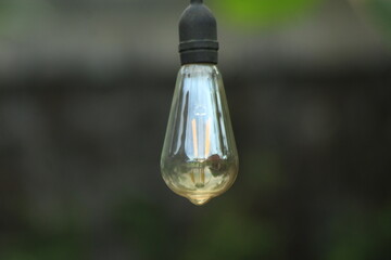 close up of hanging lamp