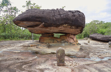 The formations of Phu Phra Bat Historical Park in Udon Thani, northeast Thailand