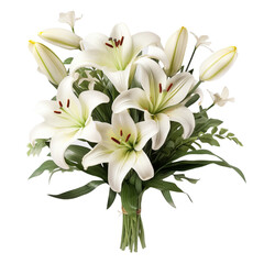 Fototapeta na wymiar bouquet of white lily
